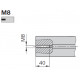 Profilo in alluminio 30x30 - M8
