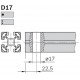 Profilo in alluminio 40x40L -D17